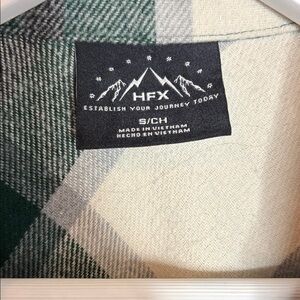 HFX Women's Green Plaid Button Down Shirt